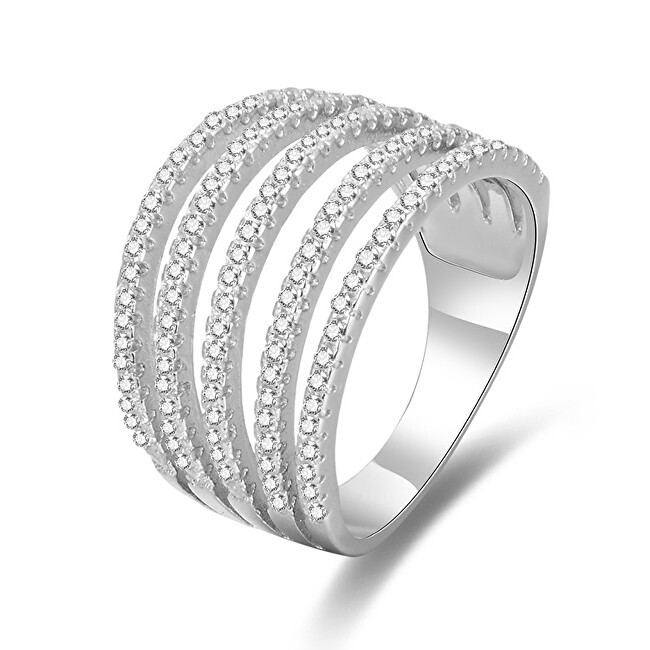 Beneto Anello in argento con zirconi AGG346 - Circonferenza: 60 mm donna