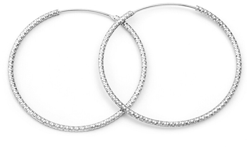 Beneto Orecchini rotondi di lusso in argento AGUC787 - Diametro: 6,5 cm donna