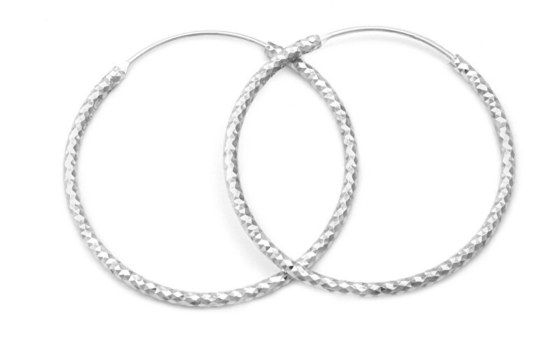 Beneto Orecchini rotondi di lusso in argento AGUC357 - Diametro: 3,5 cm donna