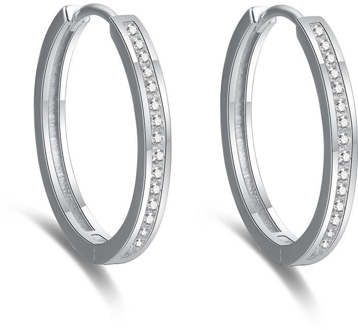 Beneto Eleganti orecchini rotondi in argento AGUC2270 - Diametro: 2,5 cm donna