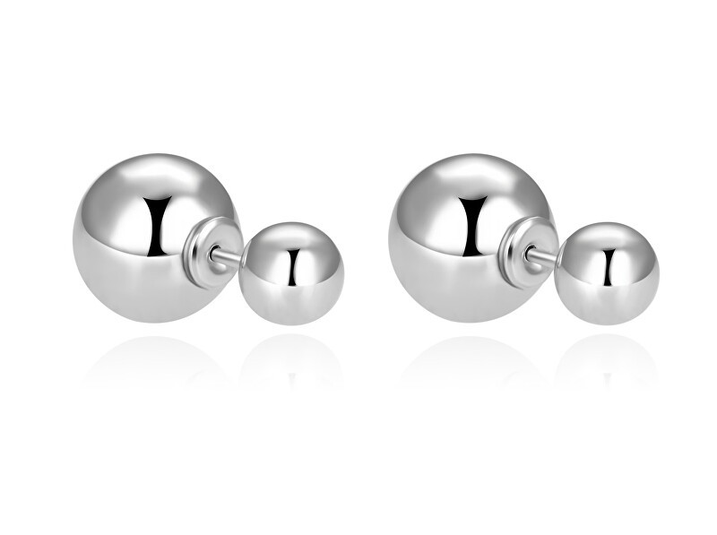 Beneto Orecchini doppi senza tempo in argento AGUP2625 - Dimensioni: 0.8 x 0.4 cm donna