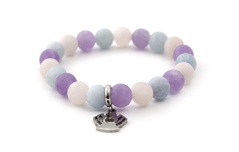 Agato Bracciale con perline in cristallo MINK112 - Lunghezza: 19 cm donna