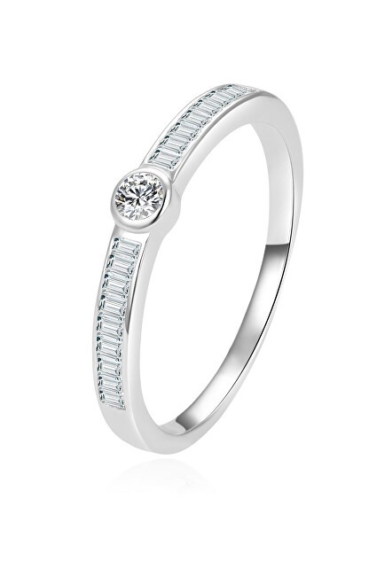 Benet Anello in argento senza tempo con zirconi AGG303L - Diametro: 52 mm donna
