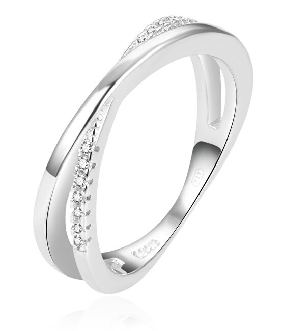 Beneto Affascinante anello doppio in argento AGG225 - Diametro: 52 mm donna