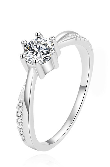 Beneto Bellissimo anello in argento con zirconi trasparenti AGG304L - Diametro: 60 mm donna
