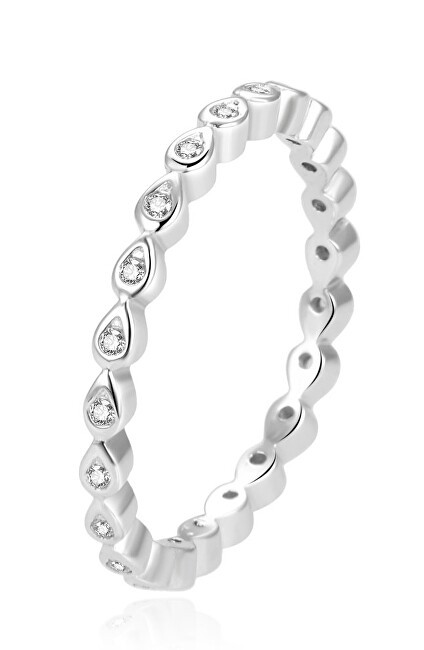 Beneto Anello argento scintillante AGG371L - Diametro: 56 mm donna