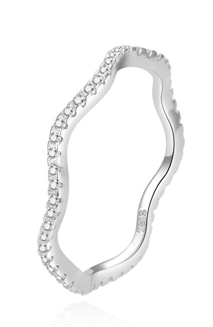 Beneto Anello originale in argento con zirconi trasparenti AGG226 - Diametro: 52 mm donna