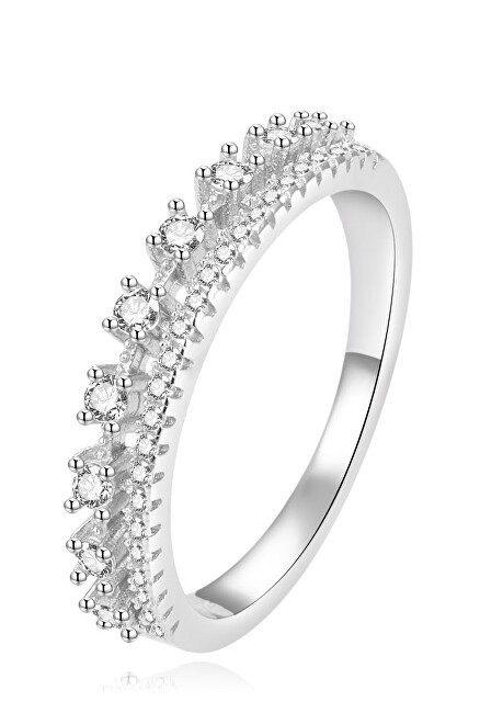 Beneto Anello di lusso in argento con zirconi trasparenti AGG409 - Diametro: 60 mm donna