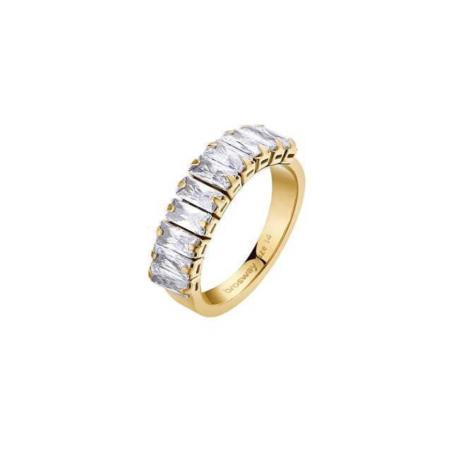 Brosway Desideri BEIA002 anello placcato oro scintillante con zirconi - Diametro: 54 mm donna
