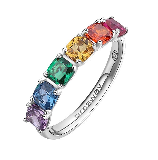 Brosway Anello in argento con motivo arcobaleno gioioso FJR07 - Diametro: 52 mm donna