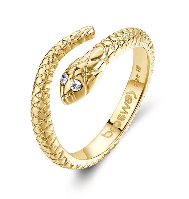 Brosway Anello originale placcato oro con chakra del serpente BHKR006 - Diametro: 52 mm donna