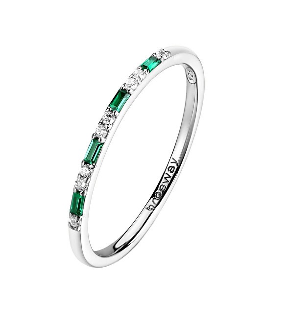 Brosway Anello delicato in argento con zirconi Fancy Life Green FLG149 - Circonferenza: 54 mm donna