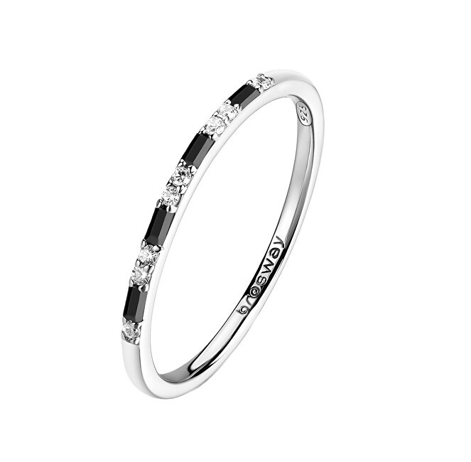 Brosway Elegante anello in argento con zirconi Fancy Mystery Black FMB128 - Circonferenza: 52 mm donna