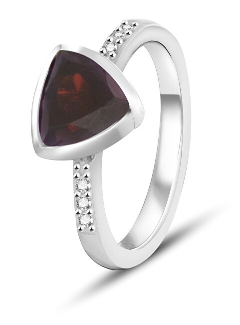 Beneto Exclusive Anello in argento con granato distintivo GRAAGG2 - Circonferenza: 50 mm donna