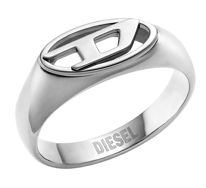 Diesel Anello da donna alla moda con logo DX1587040 - Circonferenza: 65 mm donna