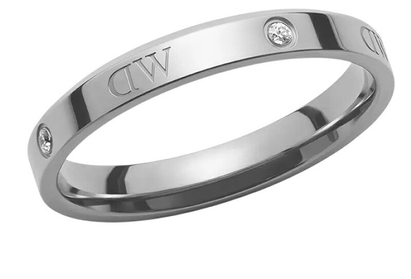 Daniel Wellington Anello originale in acciaio con cristilla Classic Lumine DW0040023 - Diametro: 70 mm donna