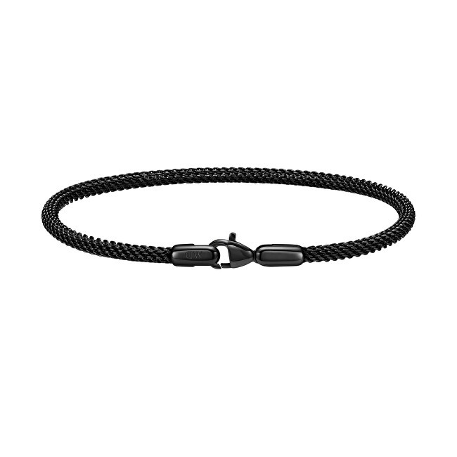 Daniel Wellington Bracciale in acciaio nero moda maglia Perfect Pair DW0040069 - Lunghezza: 17.5 cm uomo