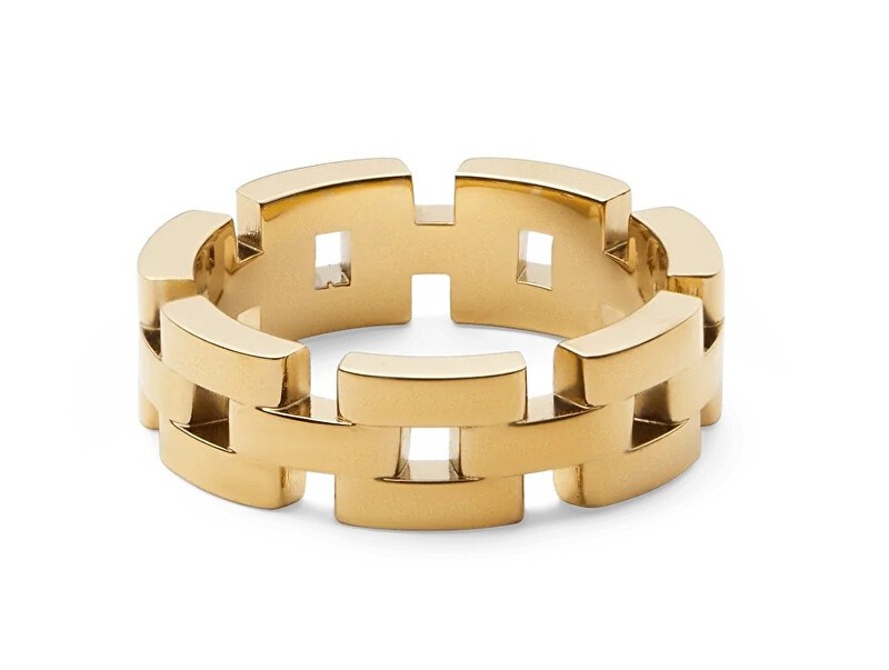 Daniel Wellington Elegante anello a 3 maglie placcato oro DW0040099 - Diametro: 56 mm unisex
