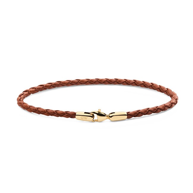 Daniel Wellington Bracciale in pelle intrecciata marrone St Mawes Daniel DW0040174 - Lunghezza: 19,5 cm uomo