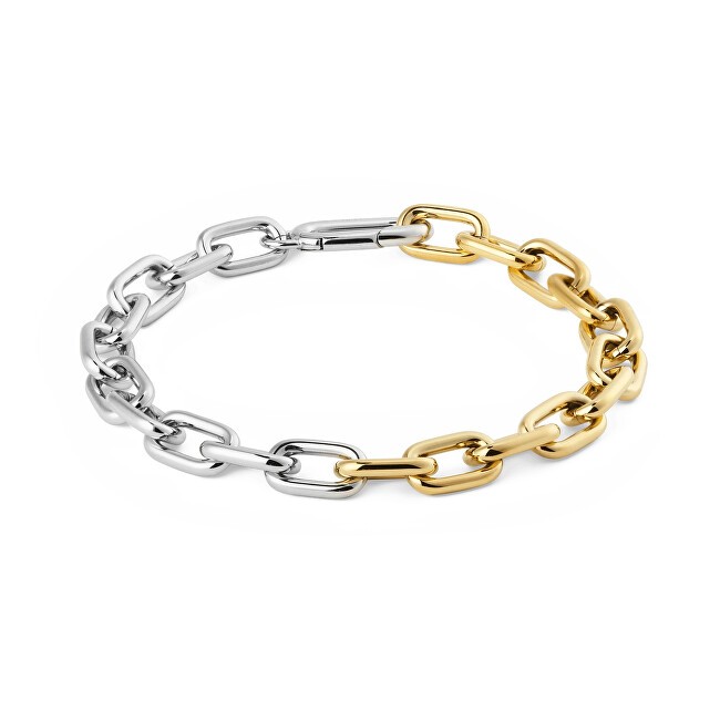 Daniel Wellington Bracciale da donna bicolore Contrast Link DW004019 - Lunghezza: 16,5 cm donna