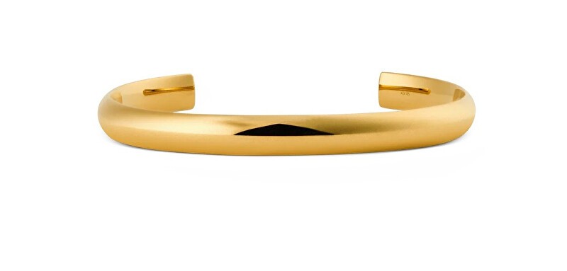 Daniel Wellington Bracciale aperto massiccio in acciaio placcato oro Arch DW0040194 - Lunghezza: 18,5 cm donna