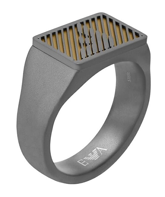 Emporio Armani Elegante anello in acciaio EGS3242060 - Circonferenza: 62 mm uomo