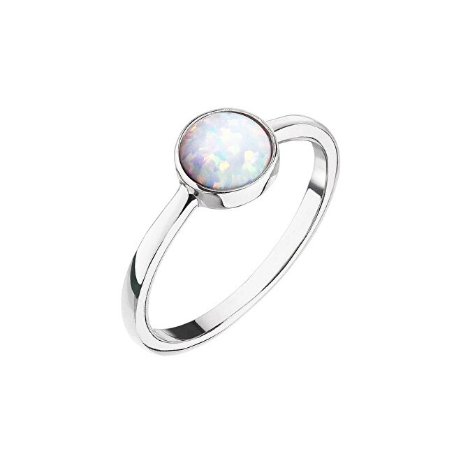 Evolution Group Anello in argento con opale bianco 15001.1 bianco - Diametro: 58 mm donna