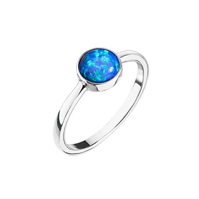 Evolution Group Anello in argento con opale blu 15001.3 - Diametro: 54 mm donna