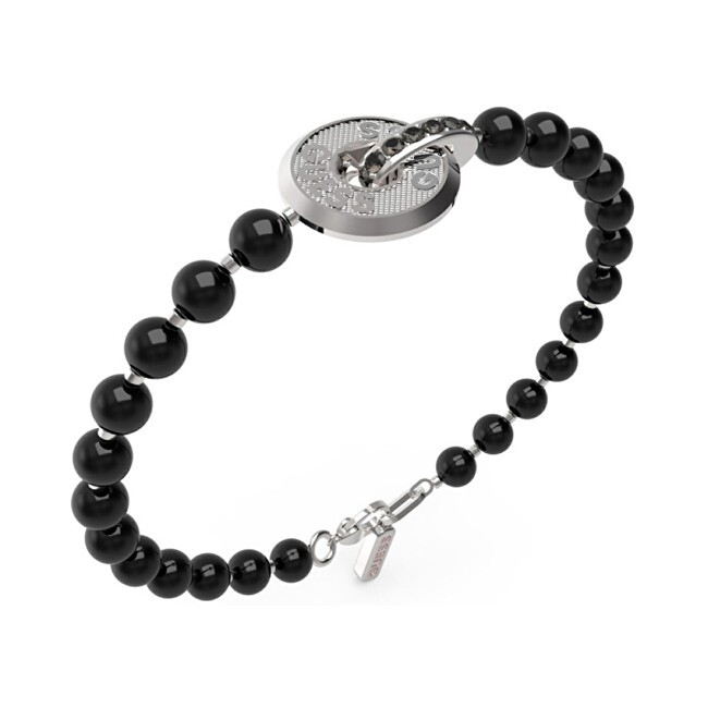 Guess Bracciale da uomo con perline Edgy Styles JUMB04060JWSTBK - Lunghezza: 23 cm uomo