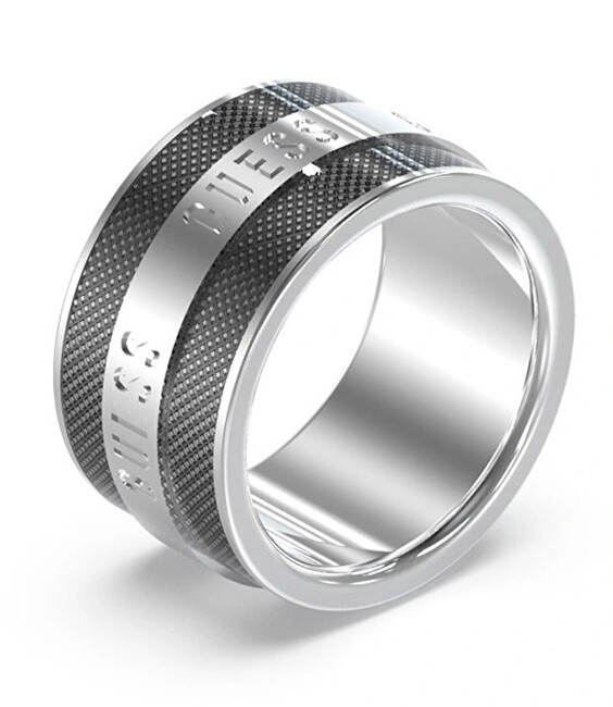 Guess Anello in acciaio Legacy JUMR03209JWSTBK - Circonferenza: 64 mm uomo