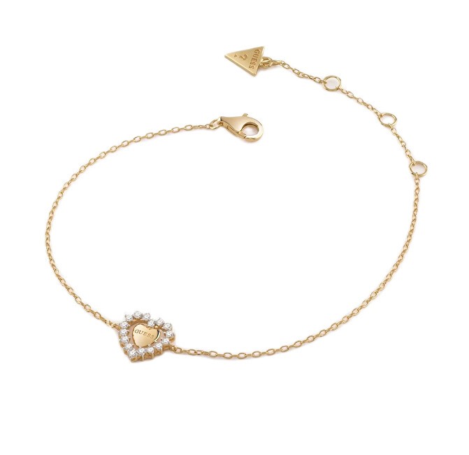 Guess Bracciale Heart Jardin in argento sterling placcato oro JSBB04454JWYG - Lunghezza: 18,5 cm donna
