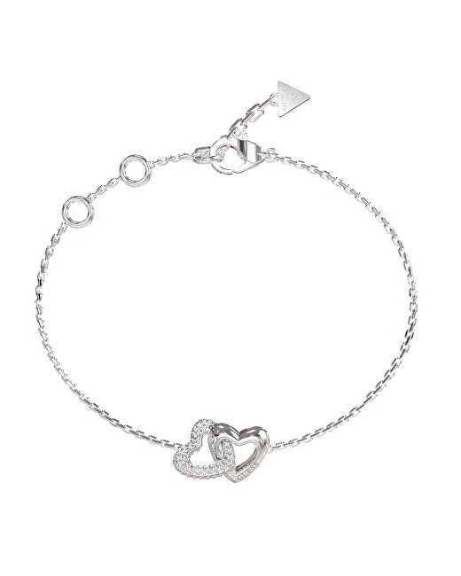 Guess Bracciale romantico Cuori Intrecciati Beloved JUBB06014JWRH - Lunghezza: 18,4 cm donna