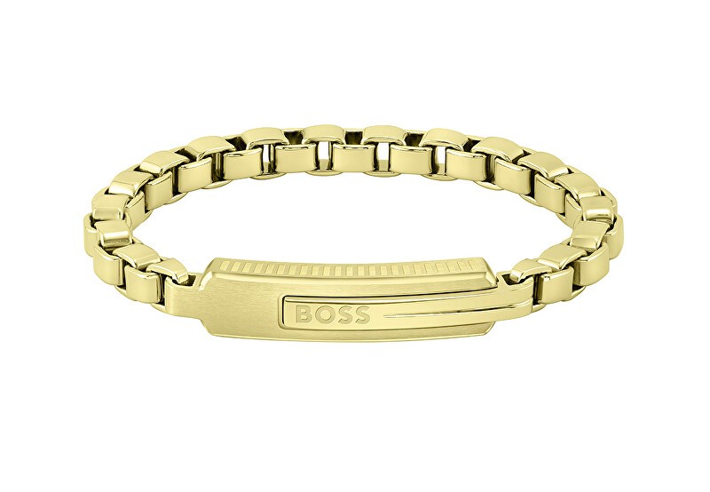 Hugo Boss Elegante bracciale Orlando 1580357 placcato oro - Lunghezza: 19 cm uomo