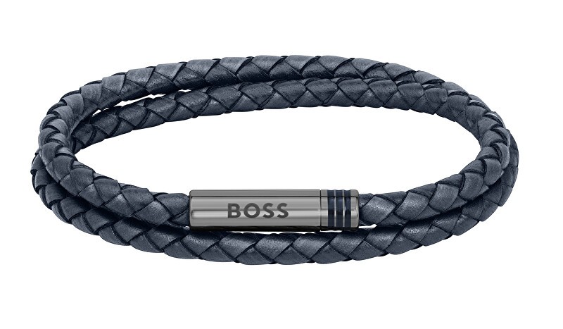 Hugo Boss Elegante bracciale doppio in pelle 1580494 - Lunghezza: 19 cm unisex