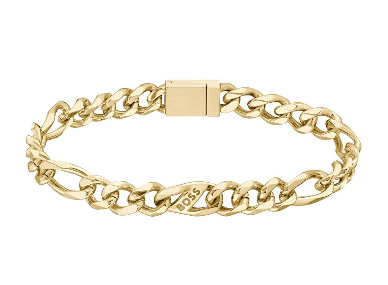 Hugo Boss Bracciale da uomo in acciaio placcato oro Rian 1580614 - Lunghezza: 19 cm uomo