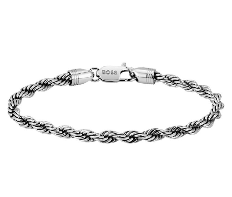 Hugo Boss Elegante bracciale da uomo in acciaio Valis Myles 1580809 - Lunghezza: 19 cm uomo