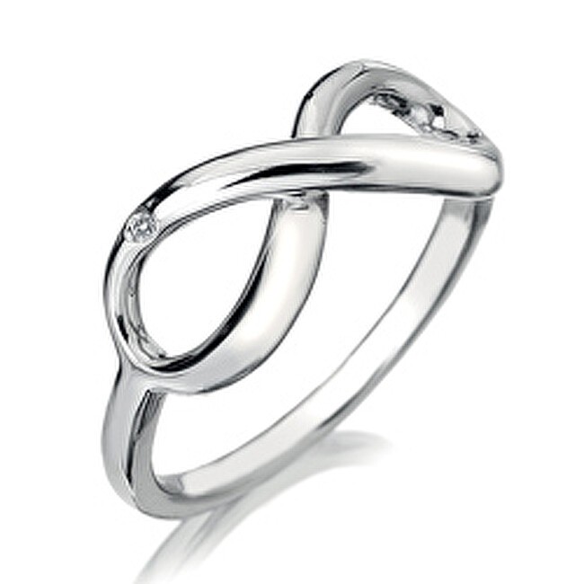 Hot Diamonds Anello in argento con diamanti incandescenti Infinity DR144 - Circonferenza: 58 mm donna