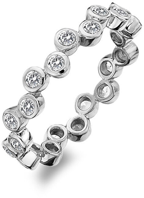 Hot Diamonds Anello di lusso in argento con topazio e diamante Willow DR208 - Circonferenza: 59 mm donna