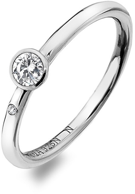 Hot Diamonds Anello di lusso in argento con topazio e diamante Willow DR206 - Circonferenza: 52 mm donna