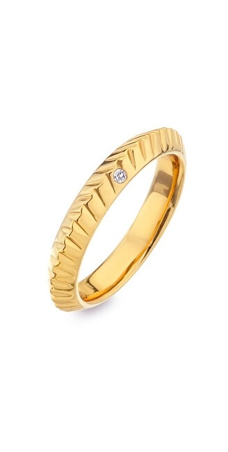 Hot Diamonds Anello moderno placcato oro con diamante Jac Jossa Hope DR228 - Circonferenza: 56 mm donna
