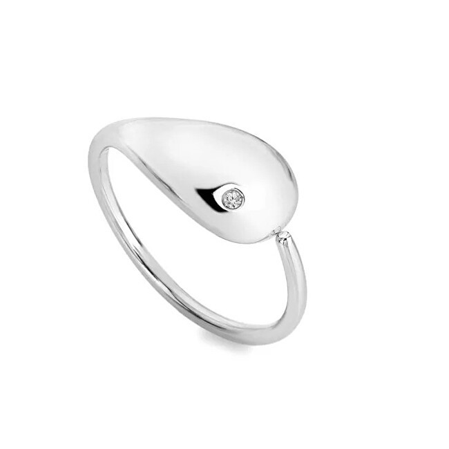 Hot Diamonds Elegante anello in argento con diamante Tide DR281 - Circonferenza: 58 mm donna