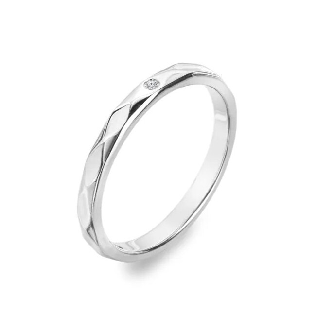 Hot Diamonds Delicato anello in argento con diamante Arlecchino DR321 - Circonferenza: 56 mm donna