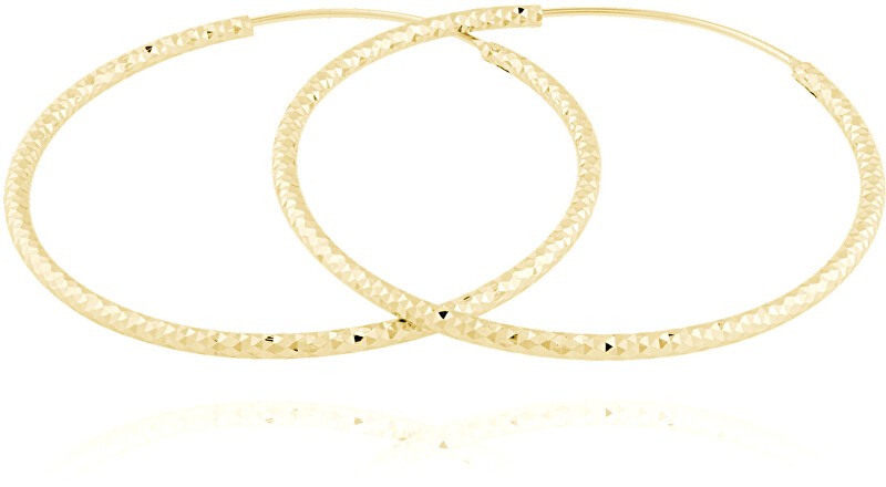 JVD Orecchini ad anello in argento placcato oro SVLE0216XD5GO40 - Diametro: 4 cm donna