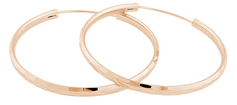 JVD Orecchini ad anello in argento placcato oro rosa SVLE0209XD5RO - Diametro: 2 cm donna