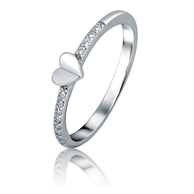 JVD Anello romantico in argento con cuore SVLR1058XF6BI - Circonferenza: 50 mm donna