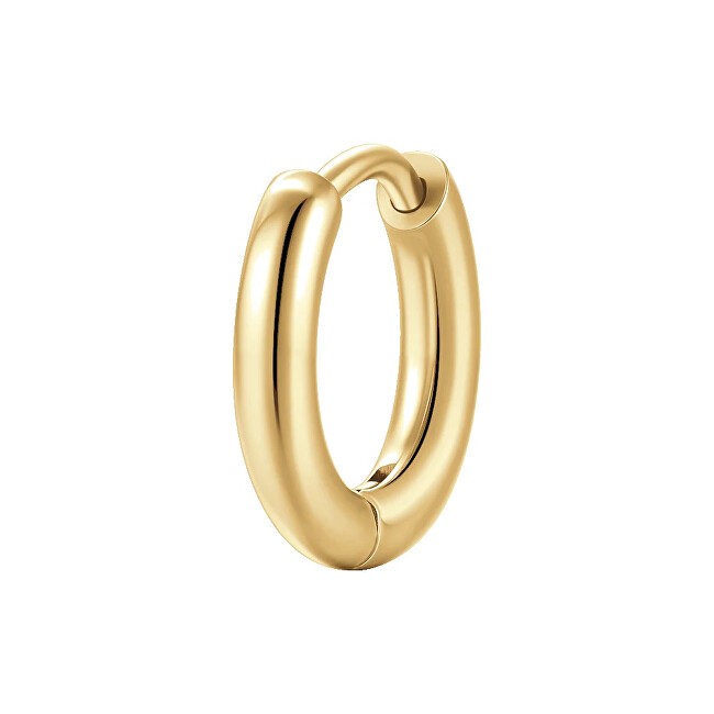Luca Barra Orecchino singolo minimalista in acciaio placcato oro OK1579 - Diametro: 1,1 cm donna