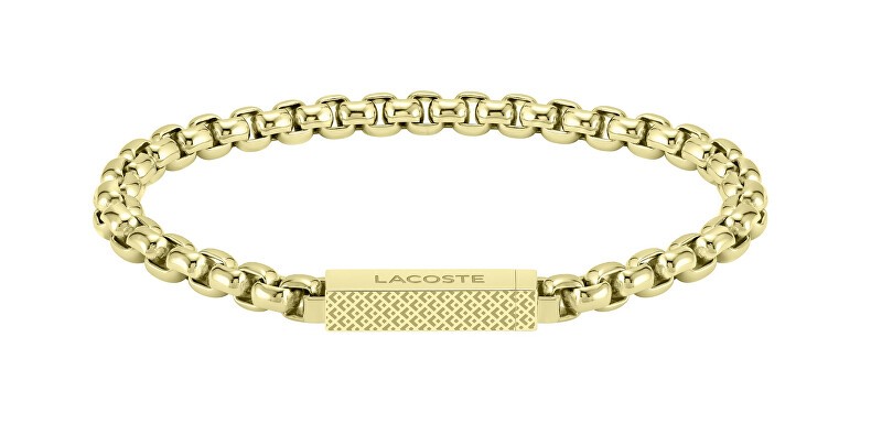 Lacoste Elegante bracciale da uomo placcato oro L`Essentiel 2040124 - Lunghezza: 22 cm uomo