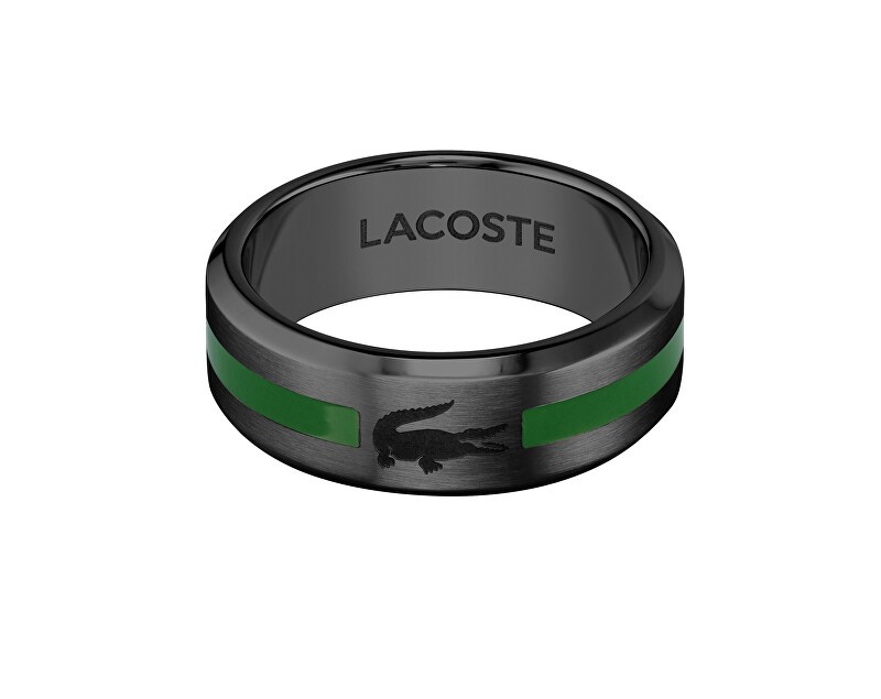 Lacoste Stencil originale ad anello nero 2040084 - Circuito: 66 mm uomo