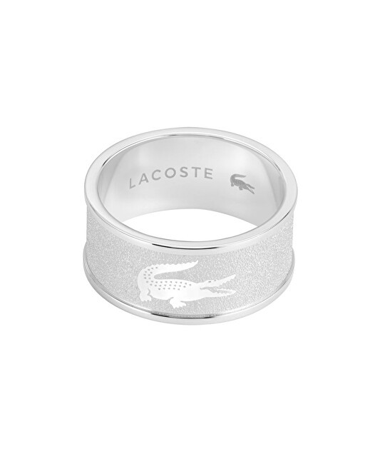 Lacoste Elegante anello in acciaio per uomo Backhand 2040485 - Diametro: 62 mm uomo