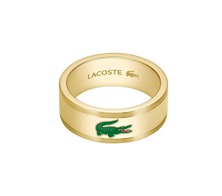 Lacoste Anello da uomo placcato oro Arthor 2040496 - Circonferenza: 64 mm uomo